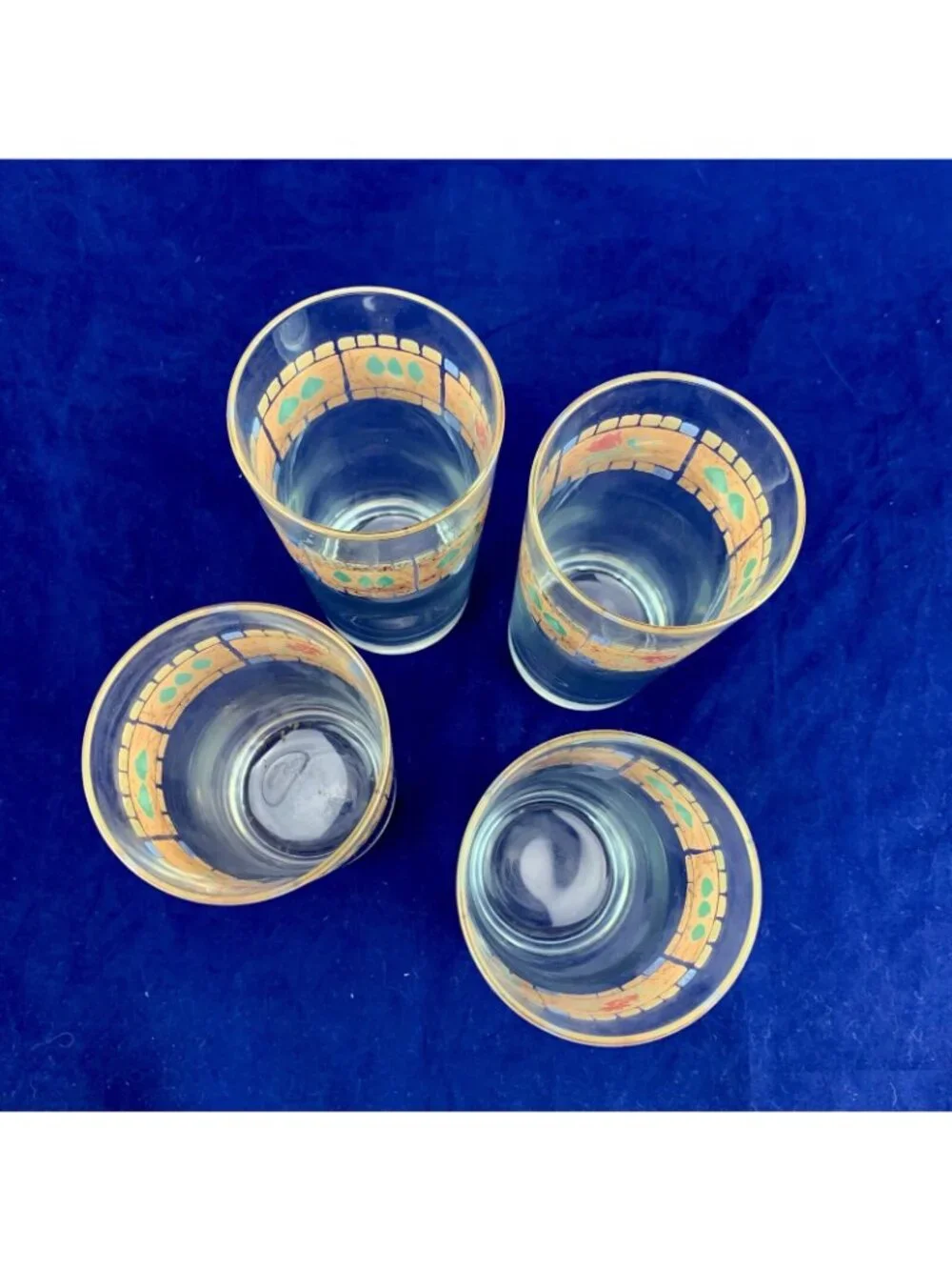 NEW Noritake Epoch WOODSWAY Floral 14 Oz Glass Tumbler Glasses Set Of 4 USA